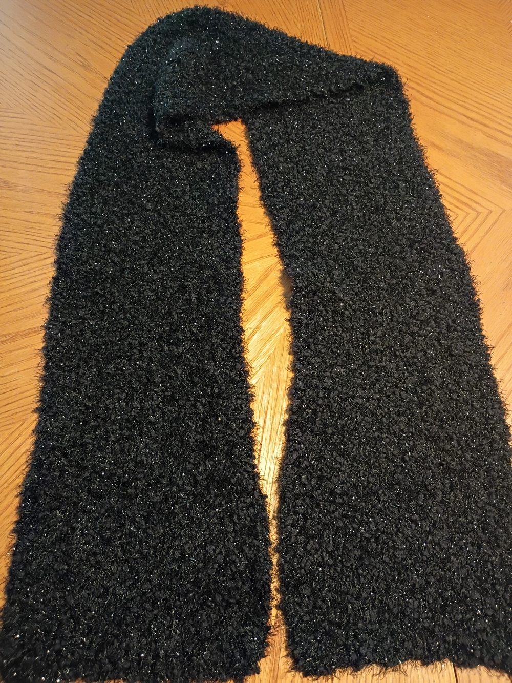 Cejon Black Sparkle Textured Scarf